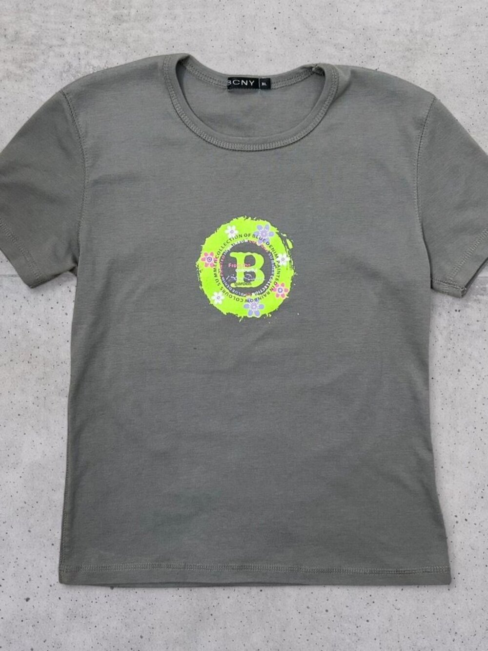 BCNY Women's Grey Baby Tee